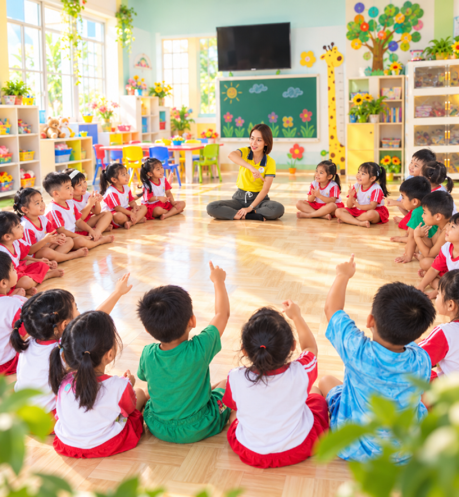 TRƯỜNG MẦM NON ÁNH BÌNH MINH – ƯỚM MẦM TƯƠNG LAI, CHẮP CÁNH ƯỚC MƠ CHO CON